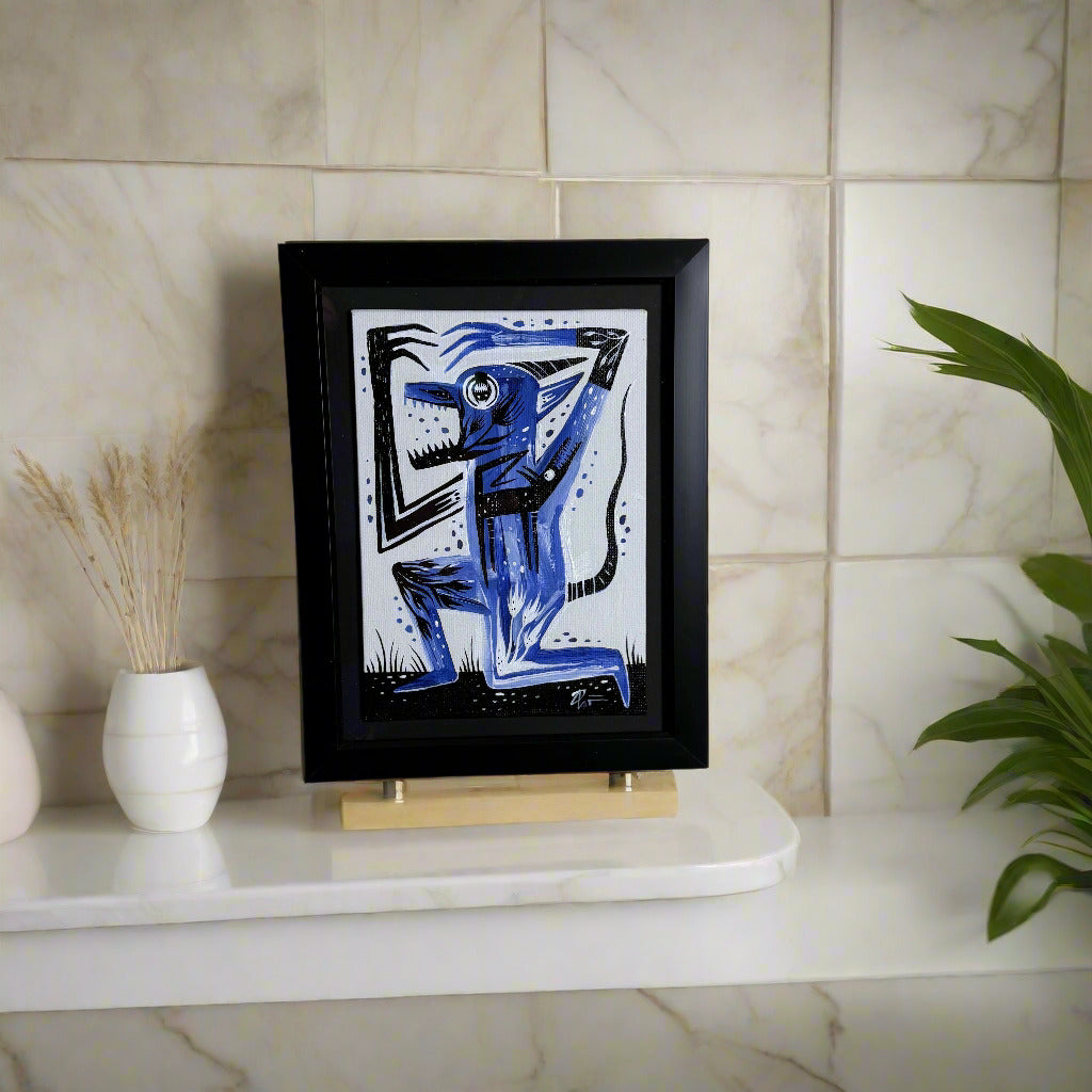 “Let the Energy Out” original paining with frame