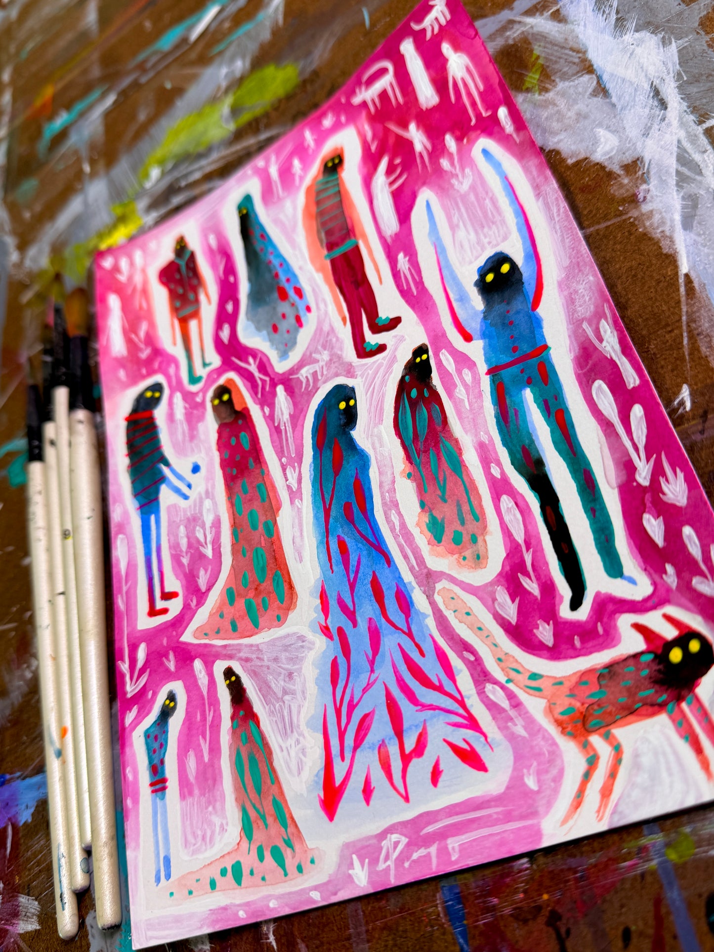 The Weekend I met a Spirit. Original Painting 8.5x5.5