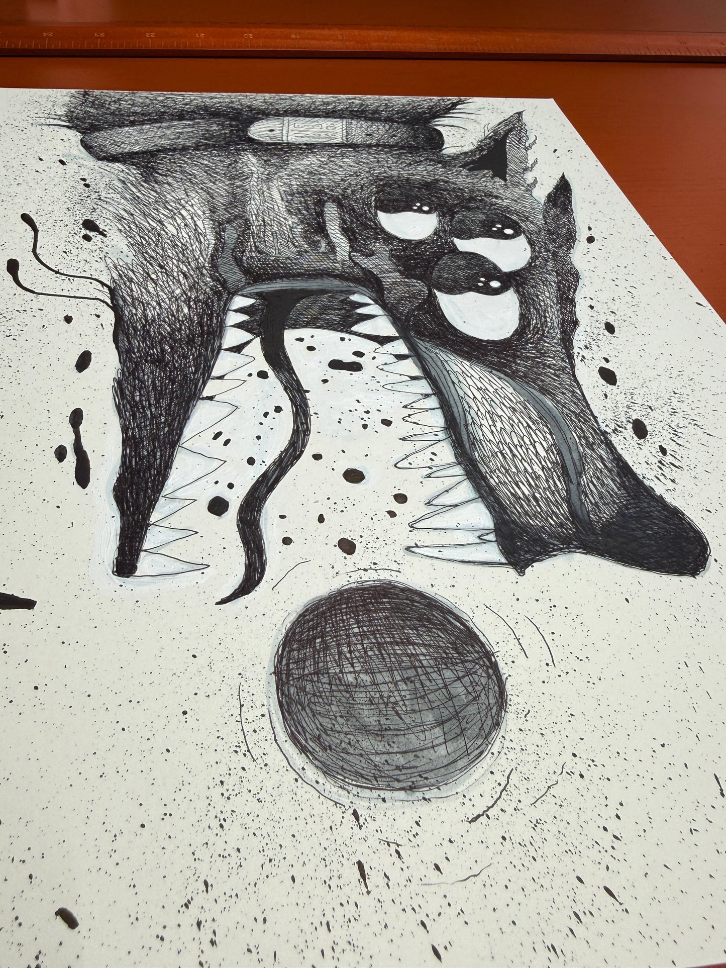 “Destroy Ball” original painting by BrooklynSnobs