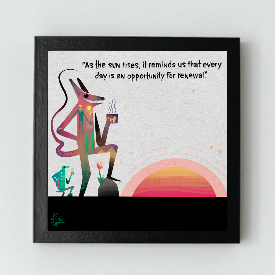 "As the sun rises" matte print.