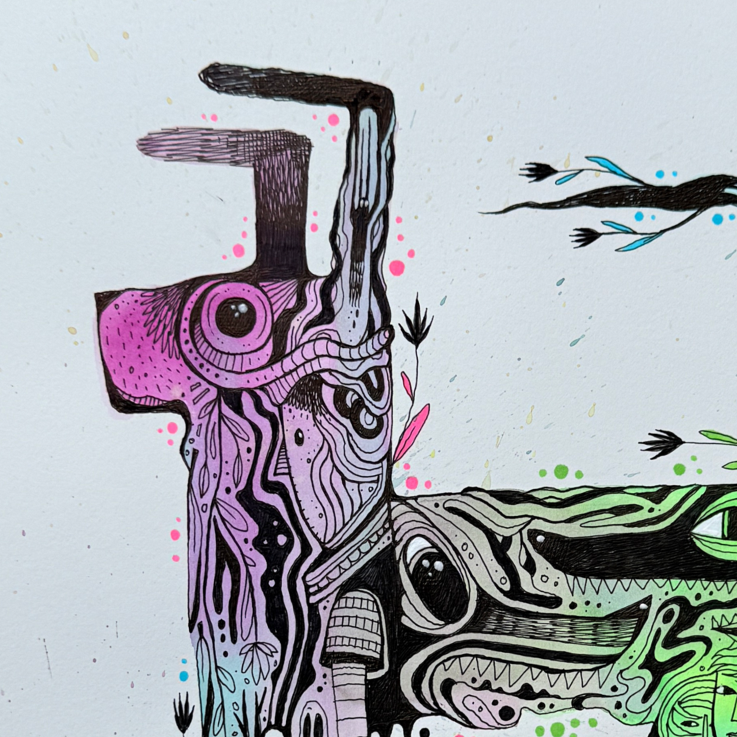 Dog Daydreaming (nightmare series)- matte print