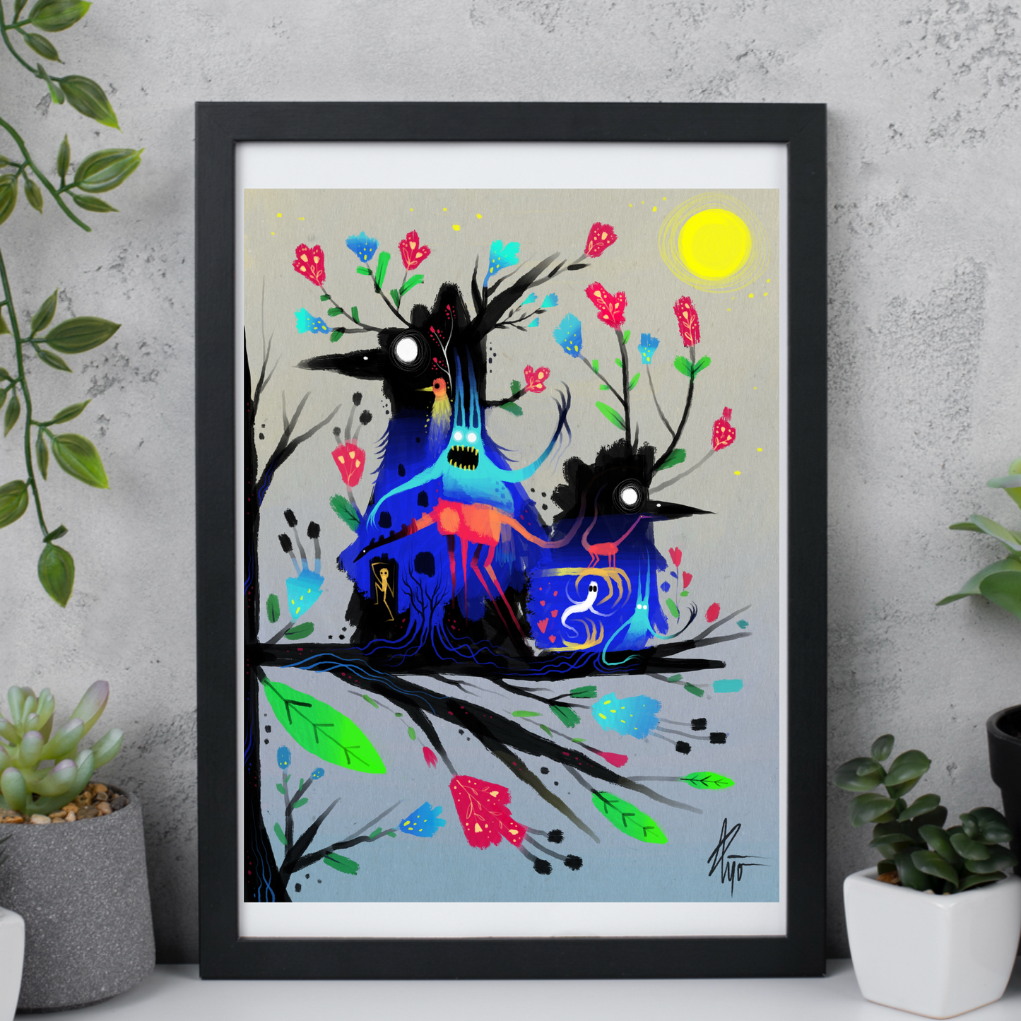 Silence from the singing stinging my spirit . matte print.
