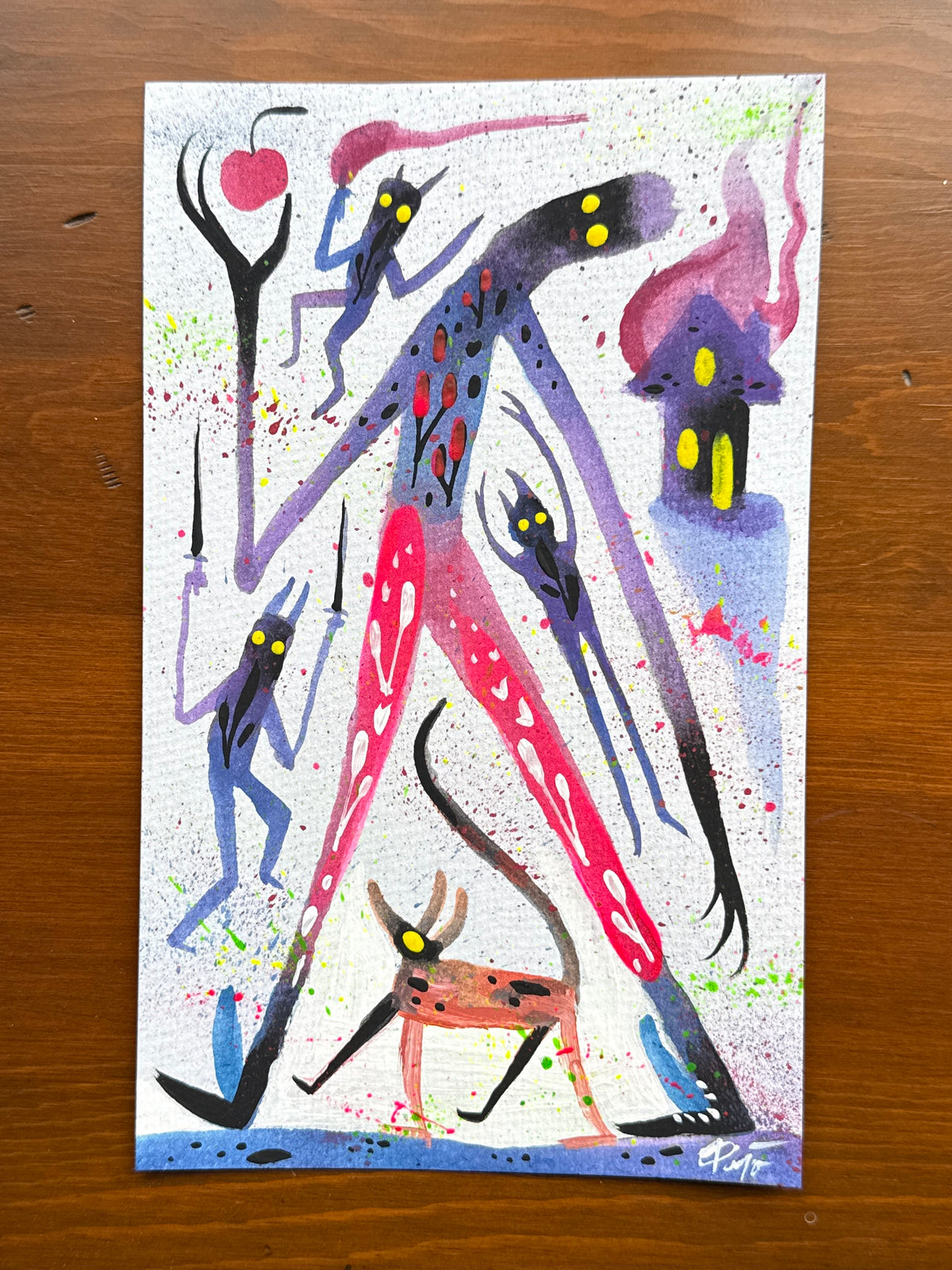Everything’sFine | 9x5 Original Mixed Media Painting