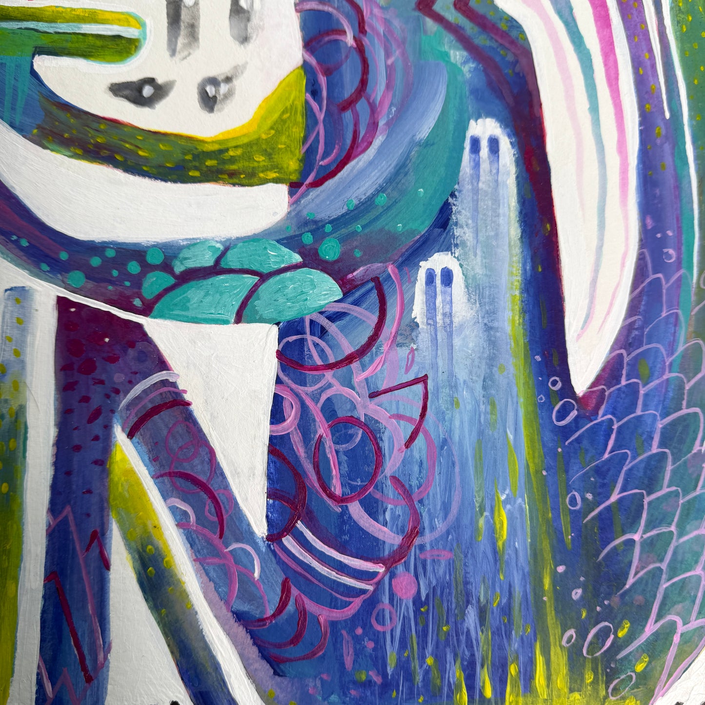 The Juggler and The King - original painting 22x16.5