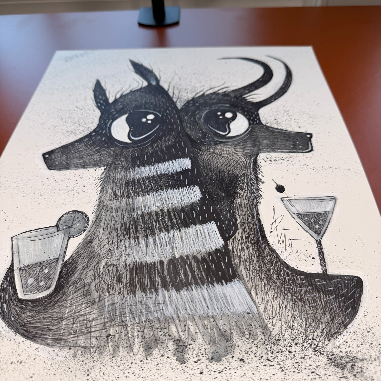 “Locking Eyes.” original painting by BrooklynSnobs