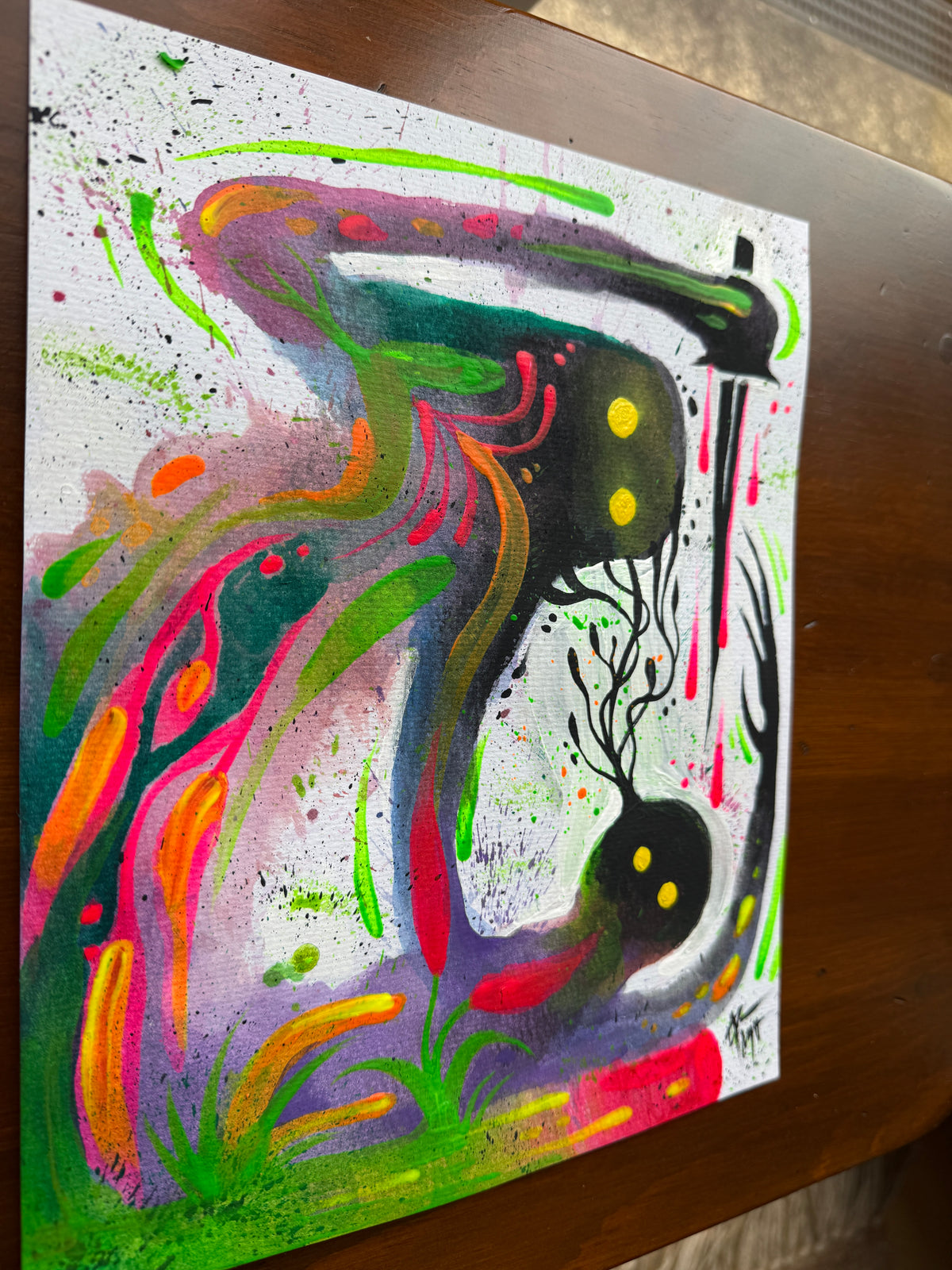 Waking Up to This | 11x9 Original Mixed Media Painting