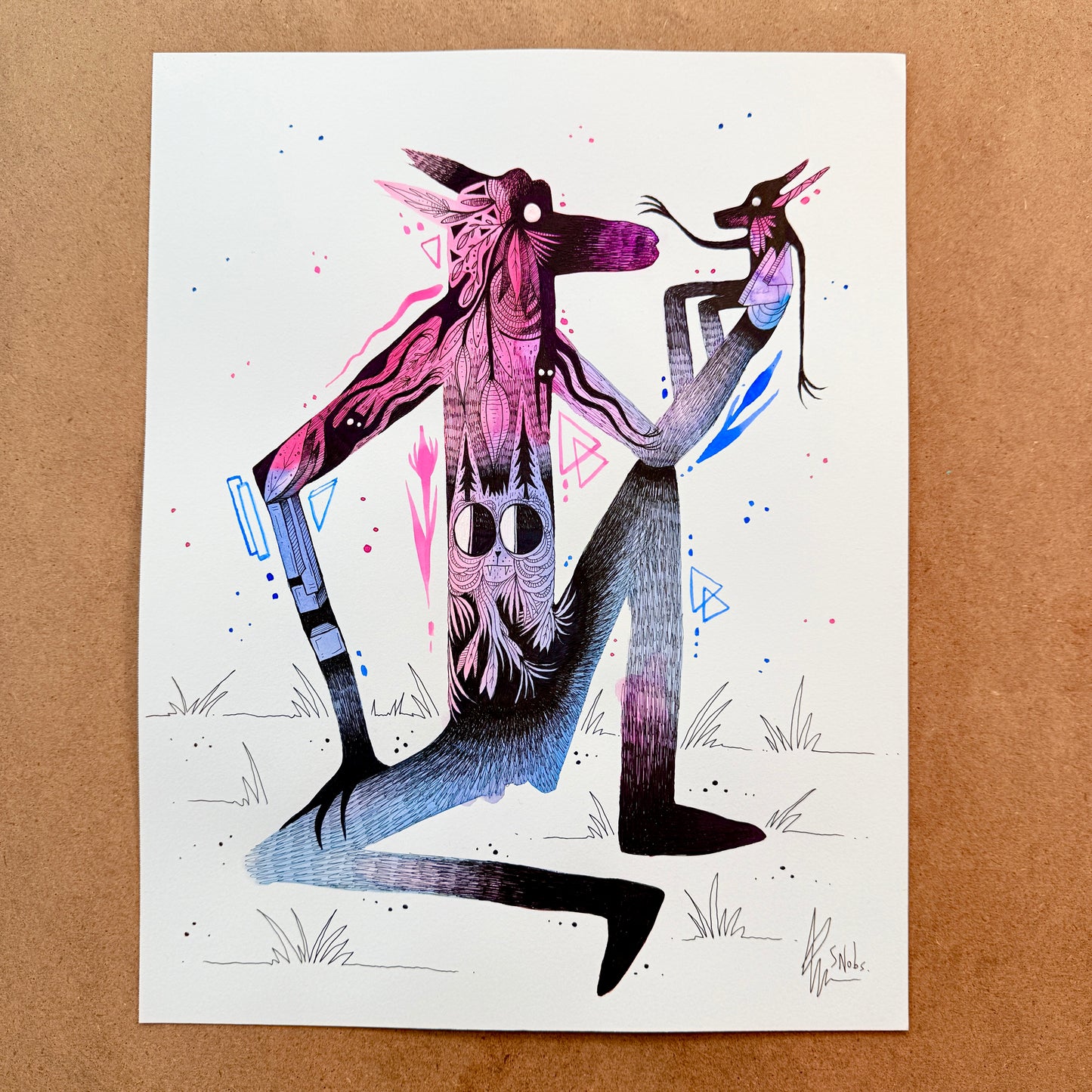 The Animal and its Ego– 13.5” x 11” Original Artwork (Nightmare Series)