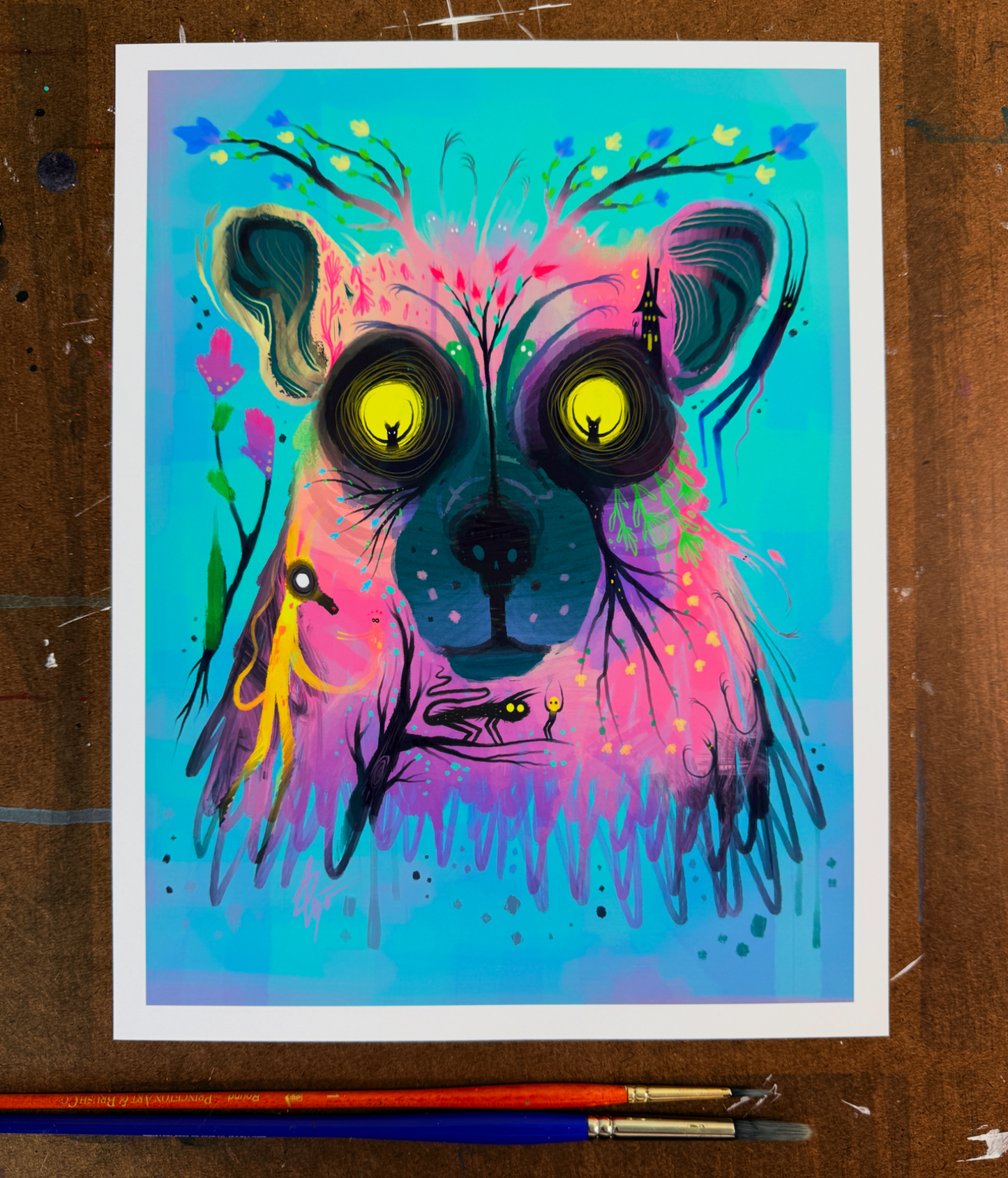 Seeing through the eyes of the animals. matte print.
