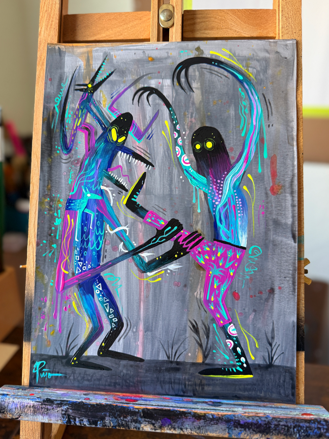 Attempting to Kick My Demons - 13.5x9.5