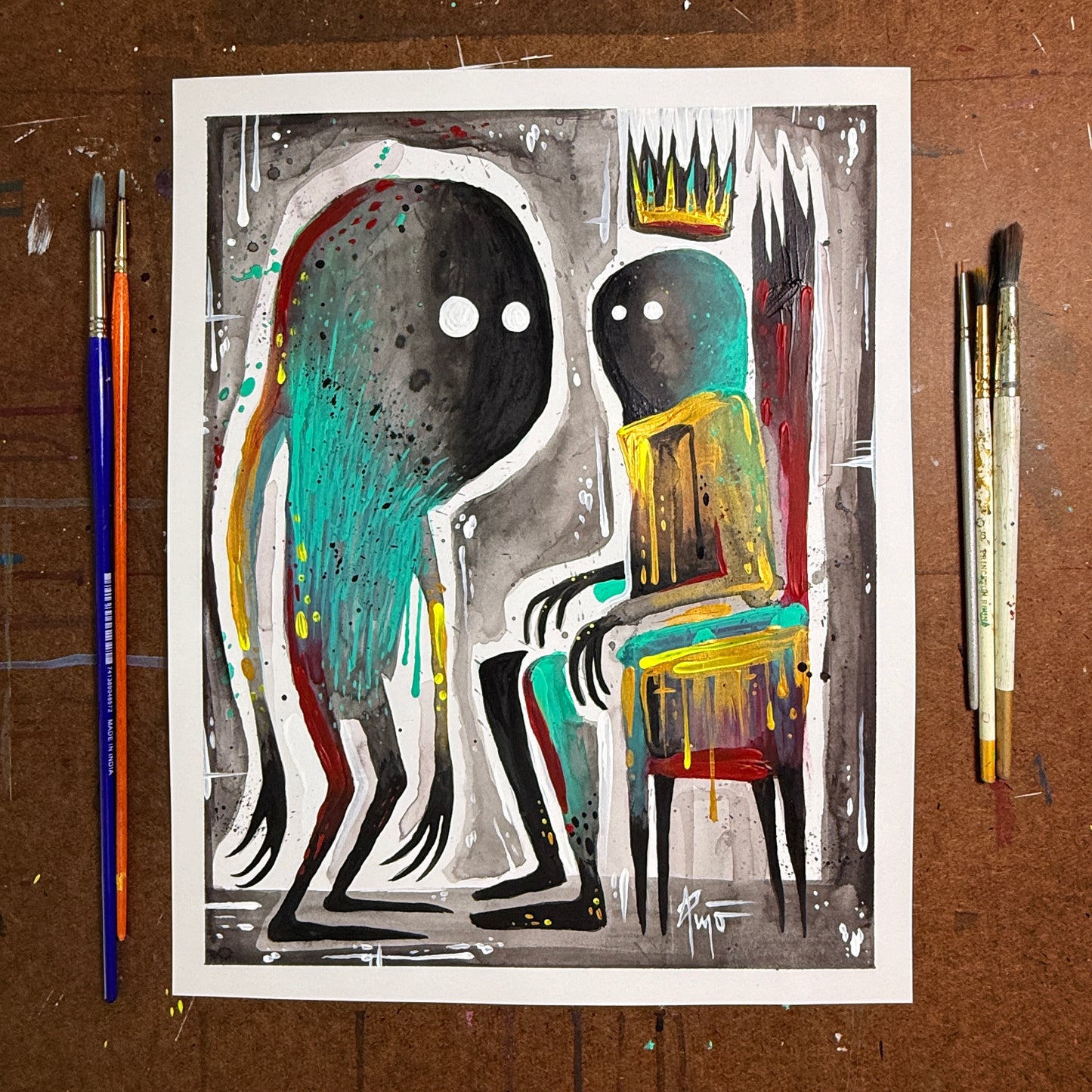 Seeing His True Self - Original Painting - 13.5x11