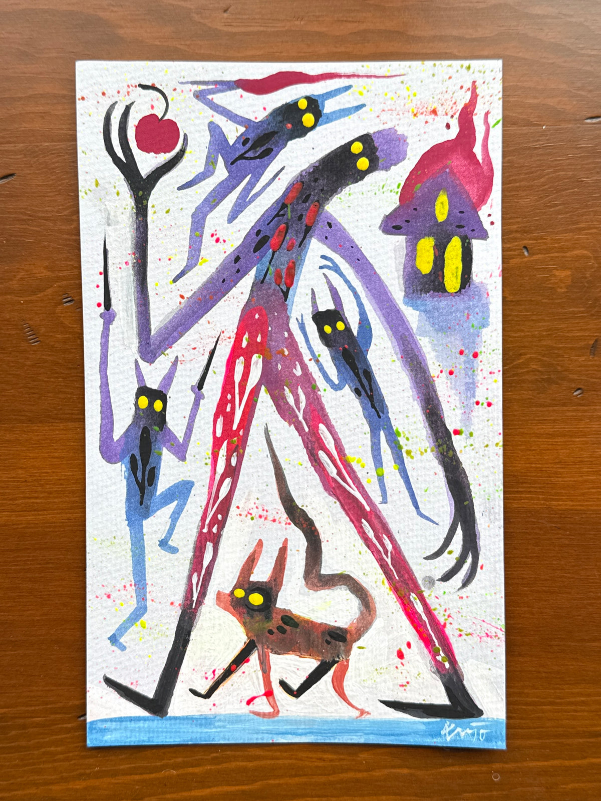 Everything’sFine | 9x5 Original Mixed Media Painting
