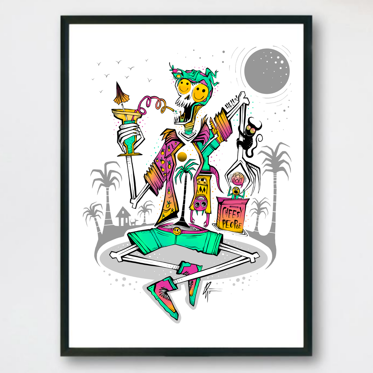 "Summer skeleton" print.