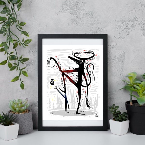 "Reaching for Riches" print.