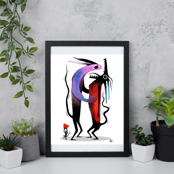 "Where did your heart go?" print.
