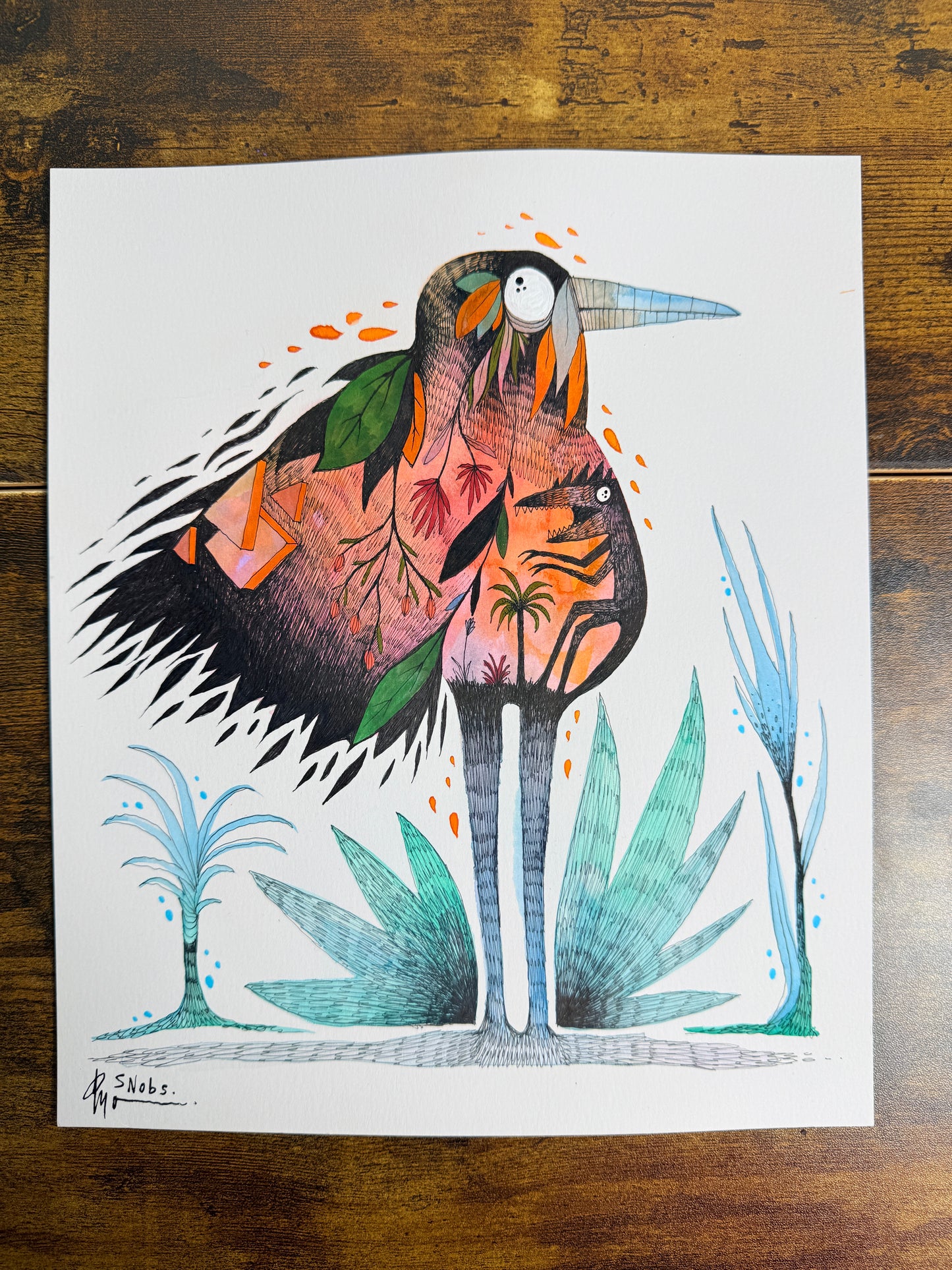 Bird Moment – 11x9” Original Painting