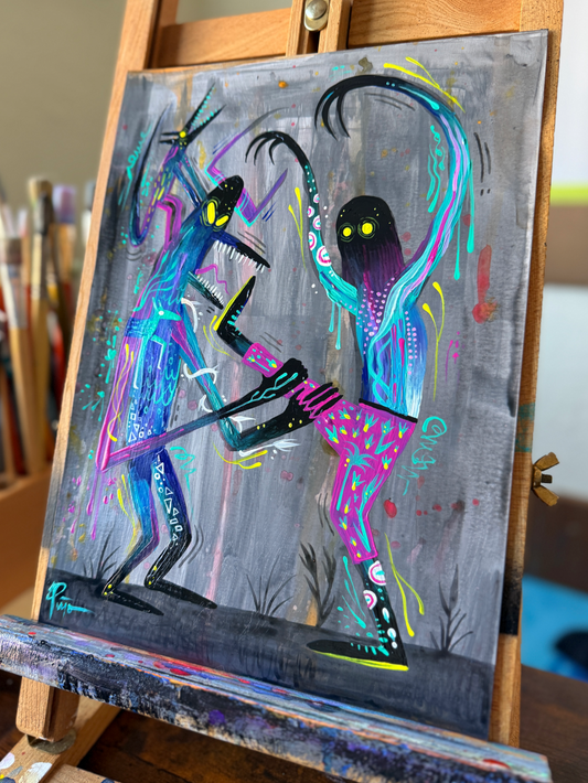 Attempting to Kick My Demons - 13.5x9.5