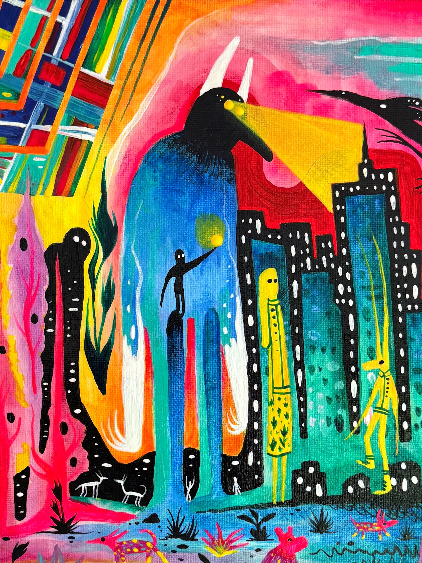 “The City Is Breathing” Original Painting by BrooklynSnobs