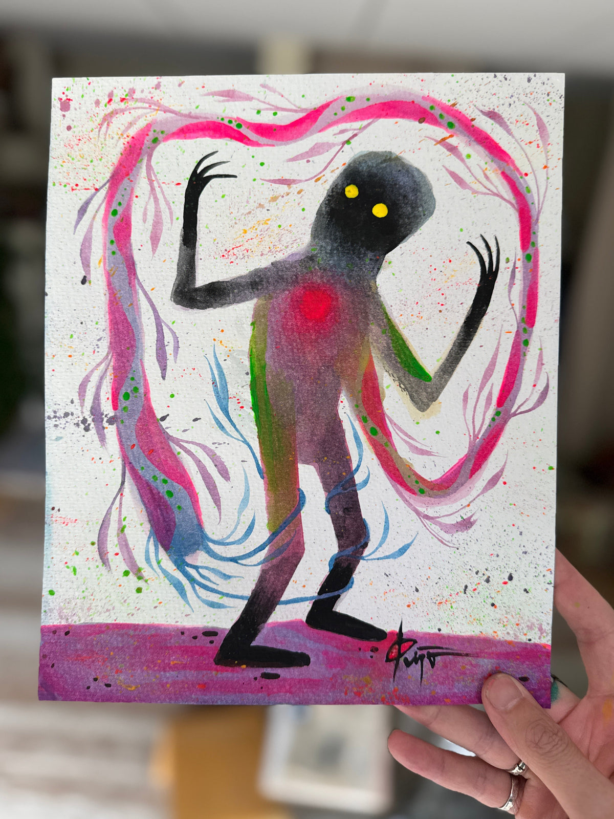 Soul Taking Hold | 11x9 Original Mixed Media Painting