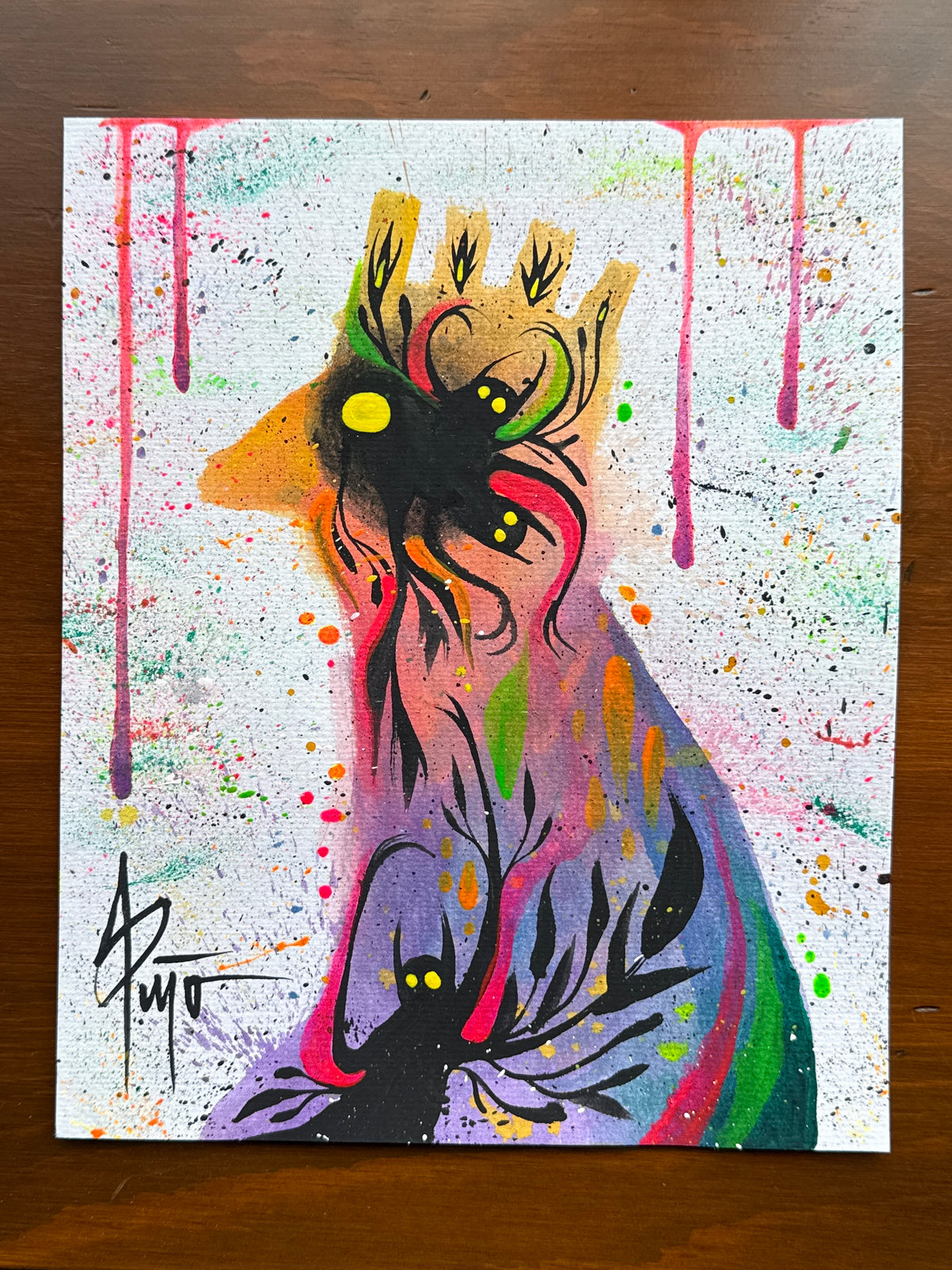 Corrupted King | 11x9 Original Mixed Media Painting