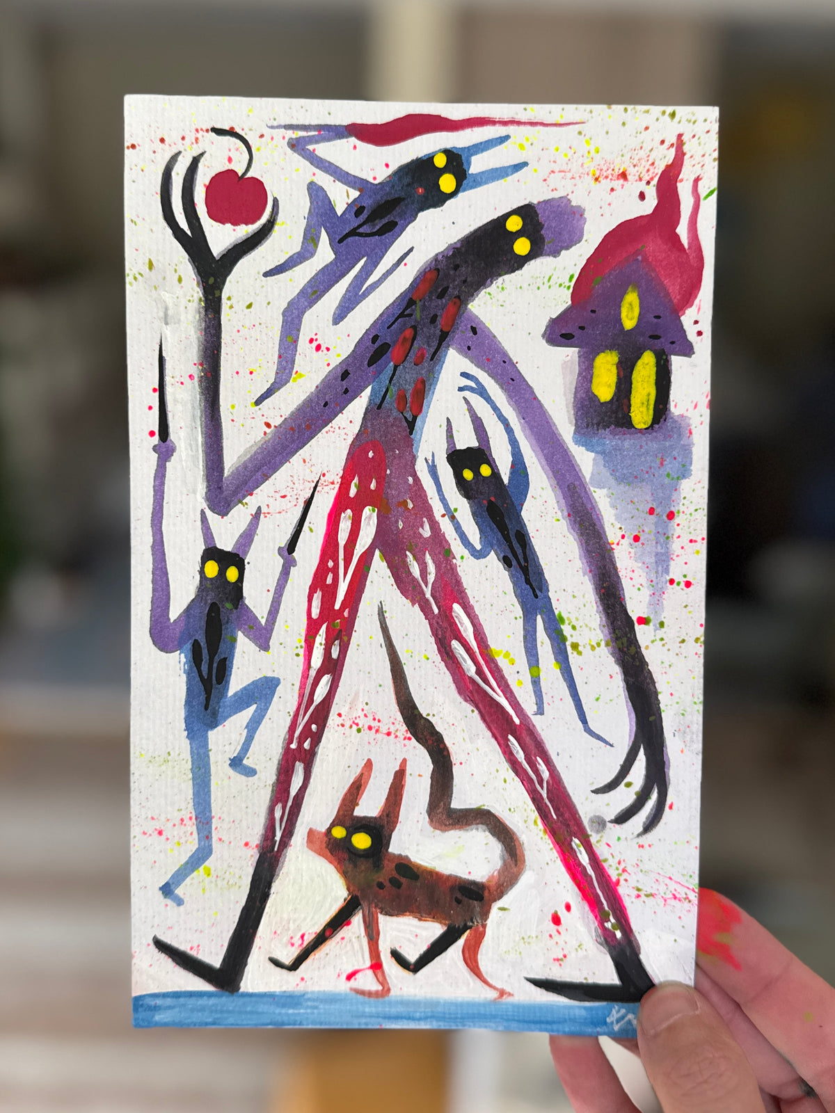 Everything’sFine | 9x5 Original Mixed Media Painting