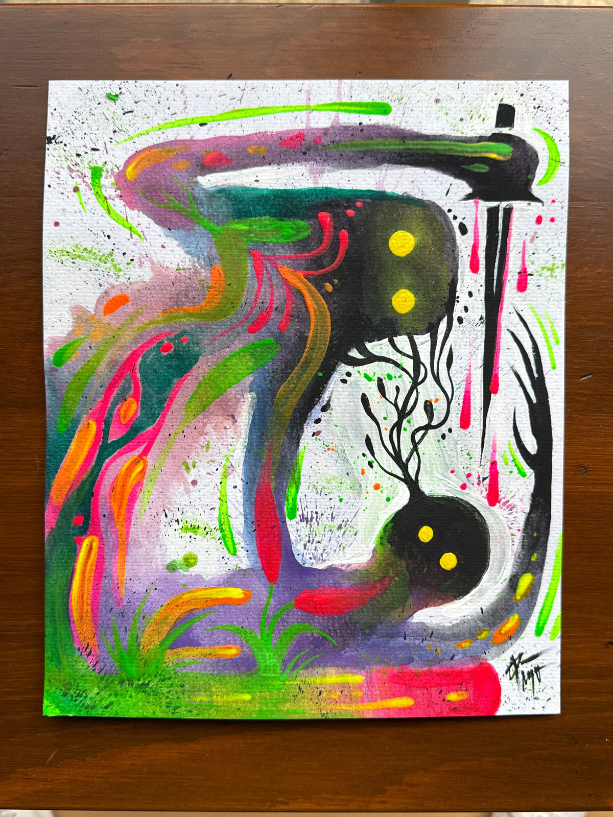 Waking Up to This | 11x9 Original Mixed Media Painting
