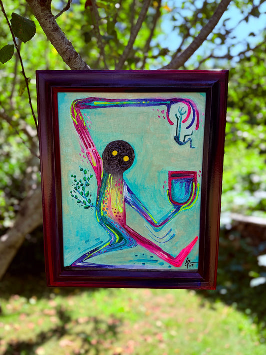 "Life Is Either Testing or Teasing Me." Original Painting by BrooklynSnobs