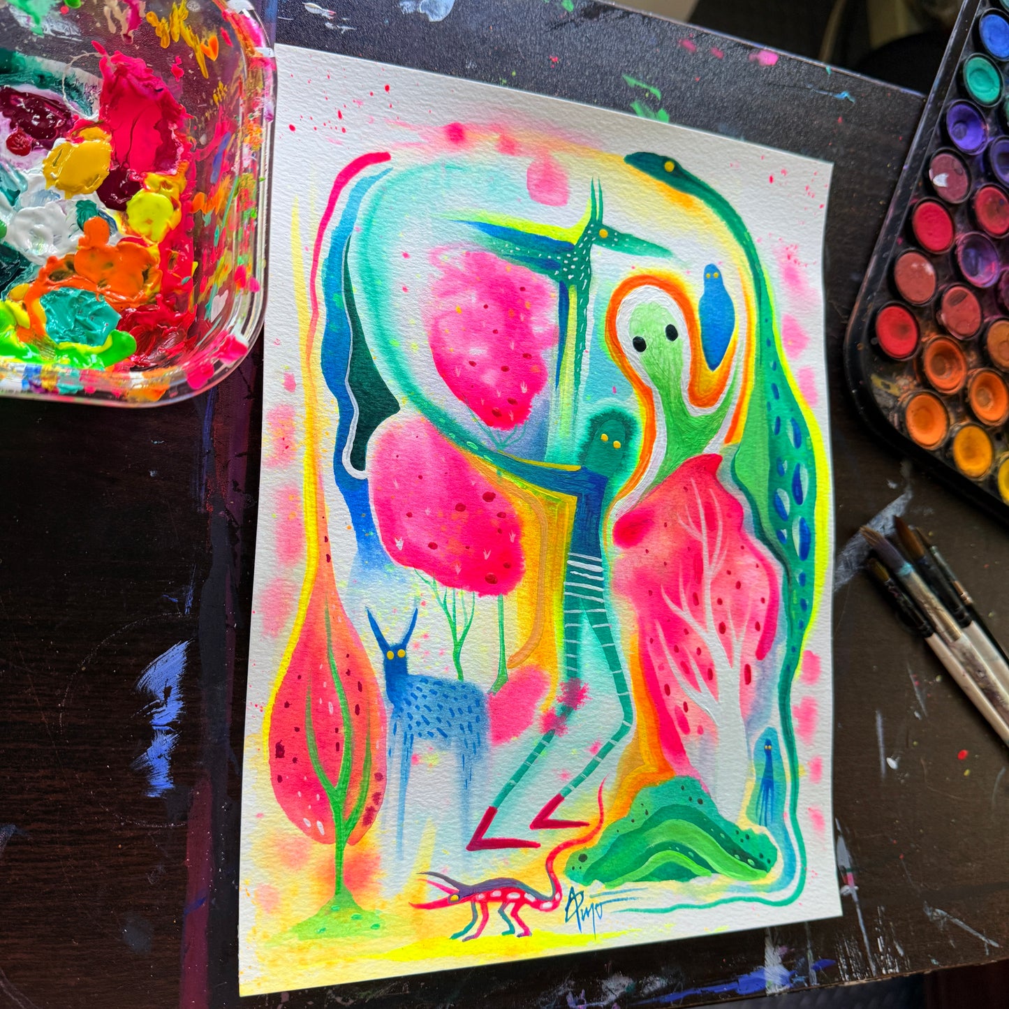 “Subconscious Stroll” original painting by BrooklynSnobs