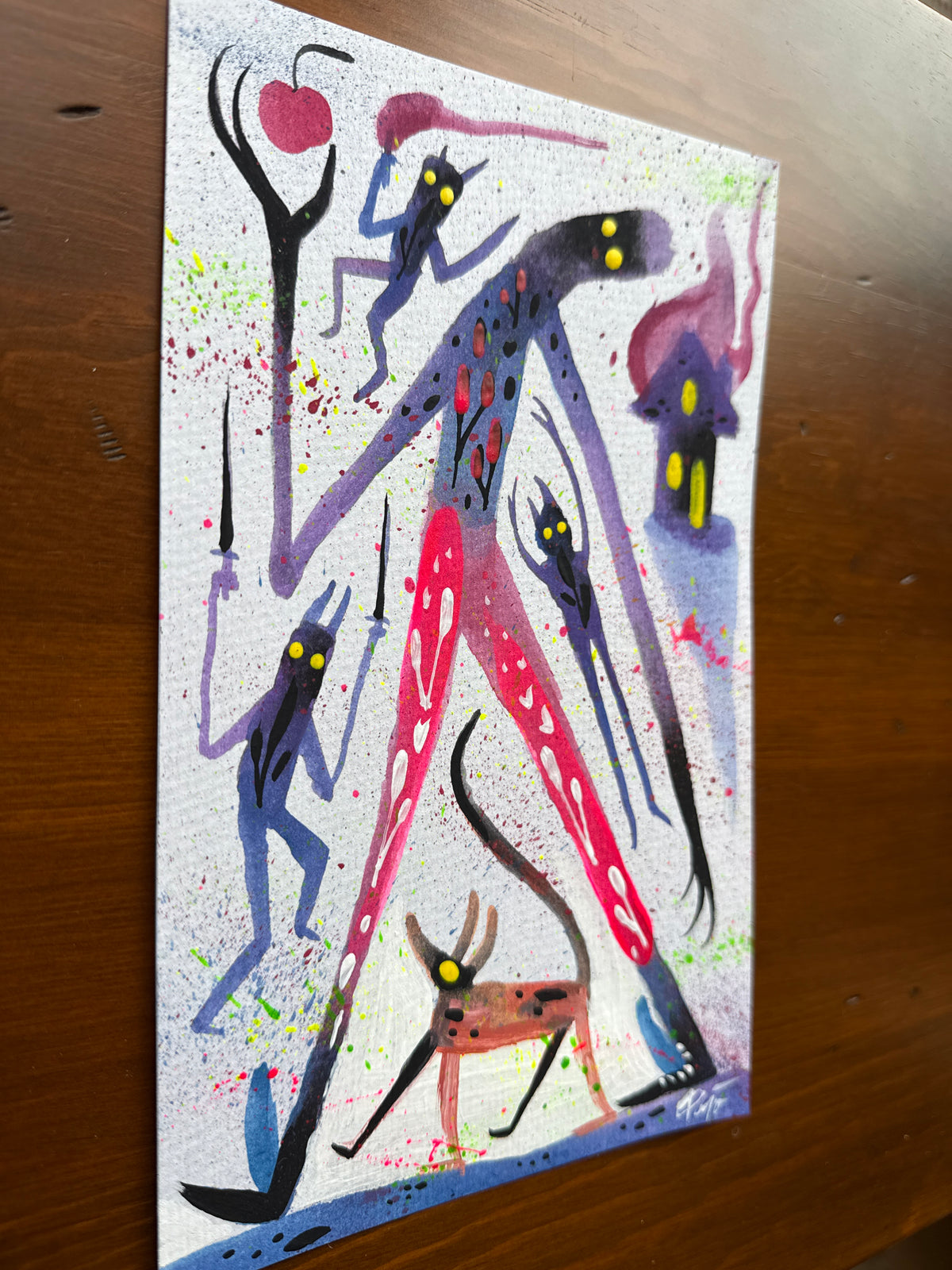 Everything’sFine | 9x5 Original Mixed Media Painting
