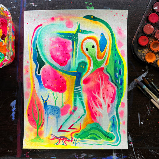 “Subconscious Stroll” original painting by BrooklynSnobs