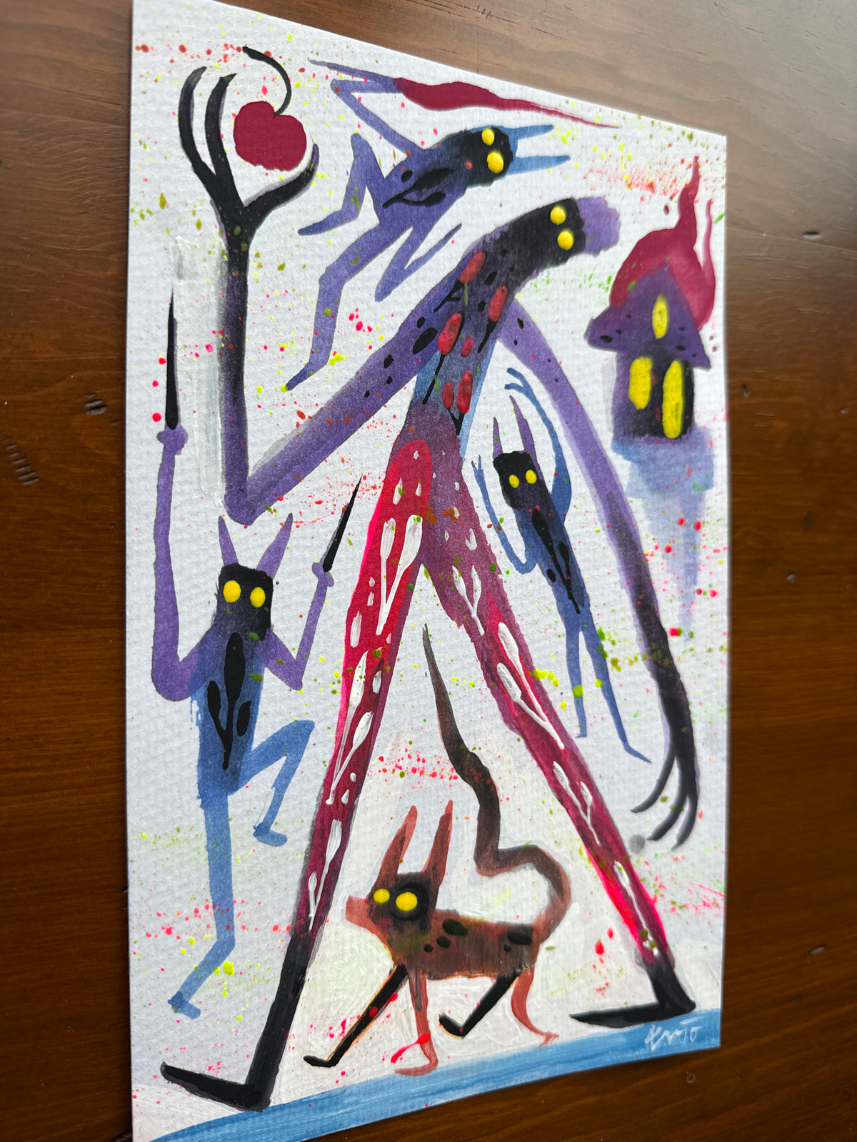 Everything’sFine | 9x5 Original Mixed Media Painting