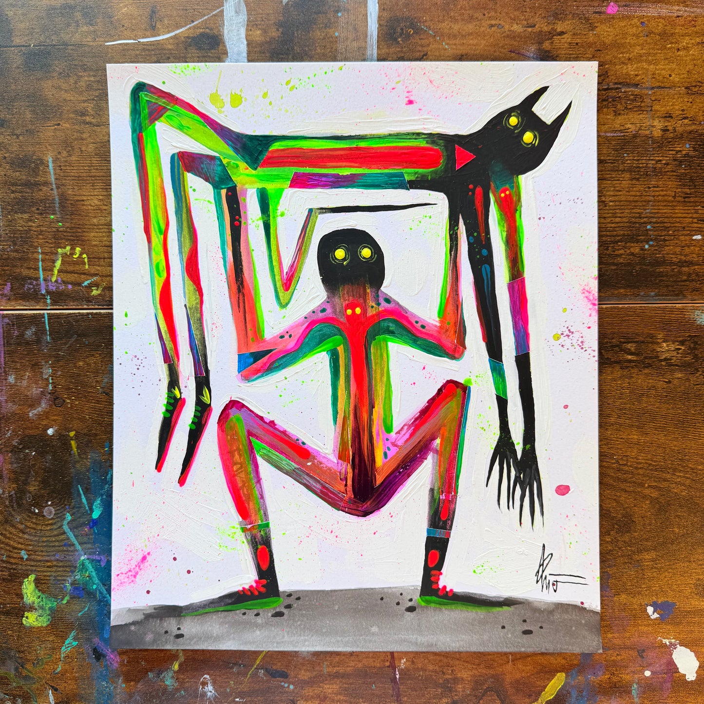 “Throw my Demon” Original Painting by BrooklynSnobs