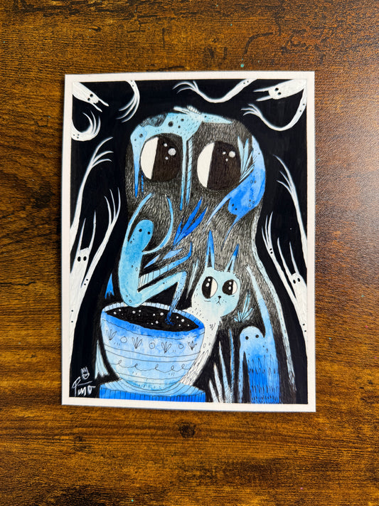 “Midnight Snack”” original acrylic painting