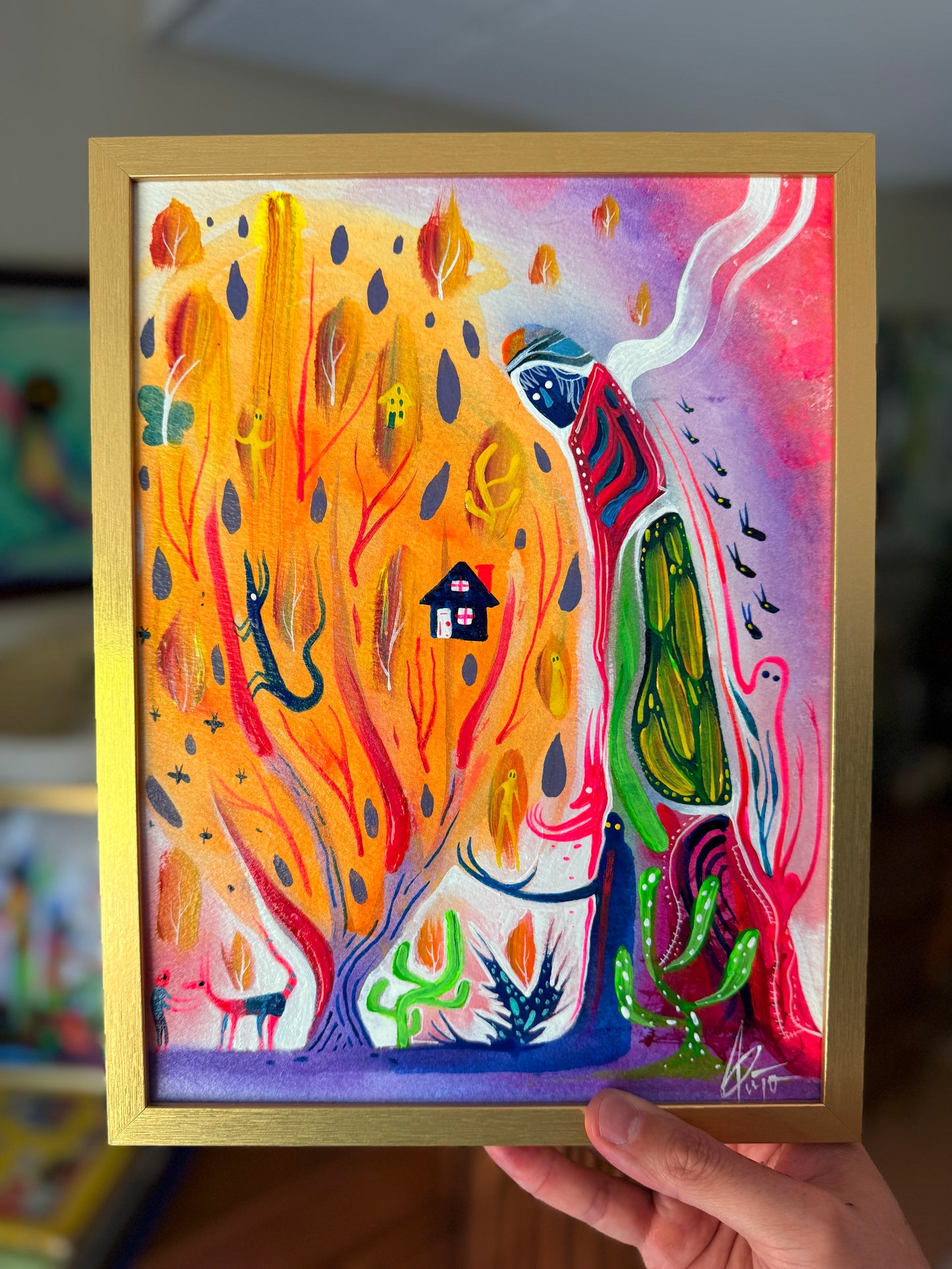 “Watching The Leaves Fall” Original Painting by BrooklynSnobs