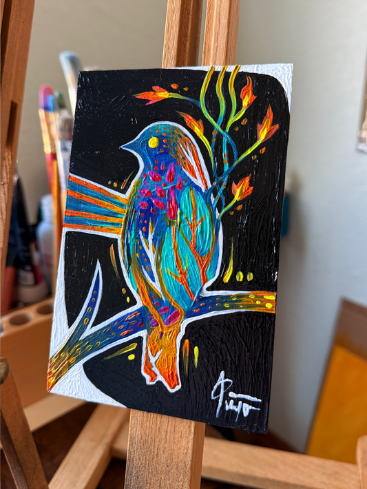 “Let Nature Shine” original acrylic painting on wood