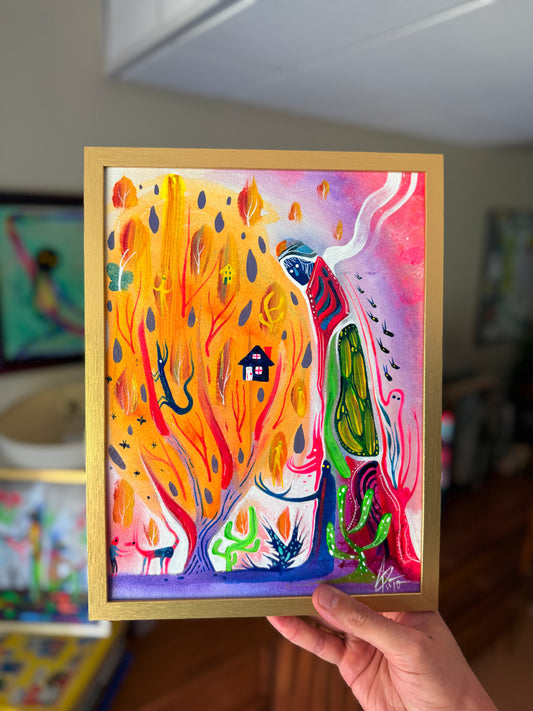 “Watching The Leaves Fall” Original Painting by BrooklynSnobs