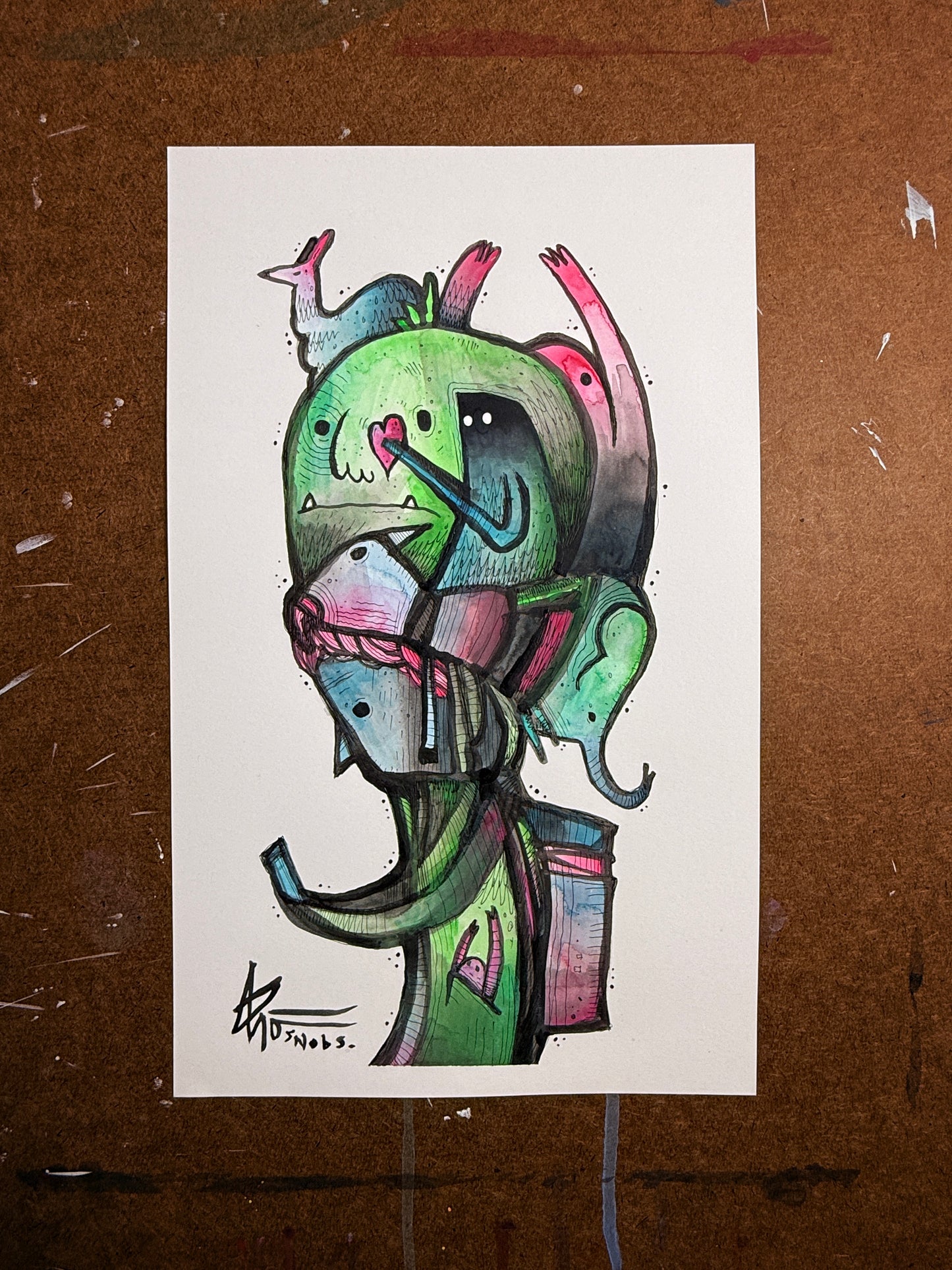 Addicted to The Algorithm– 11 x7” Original Painting