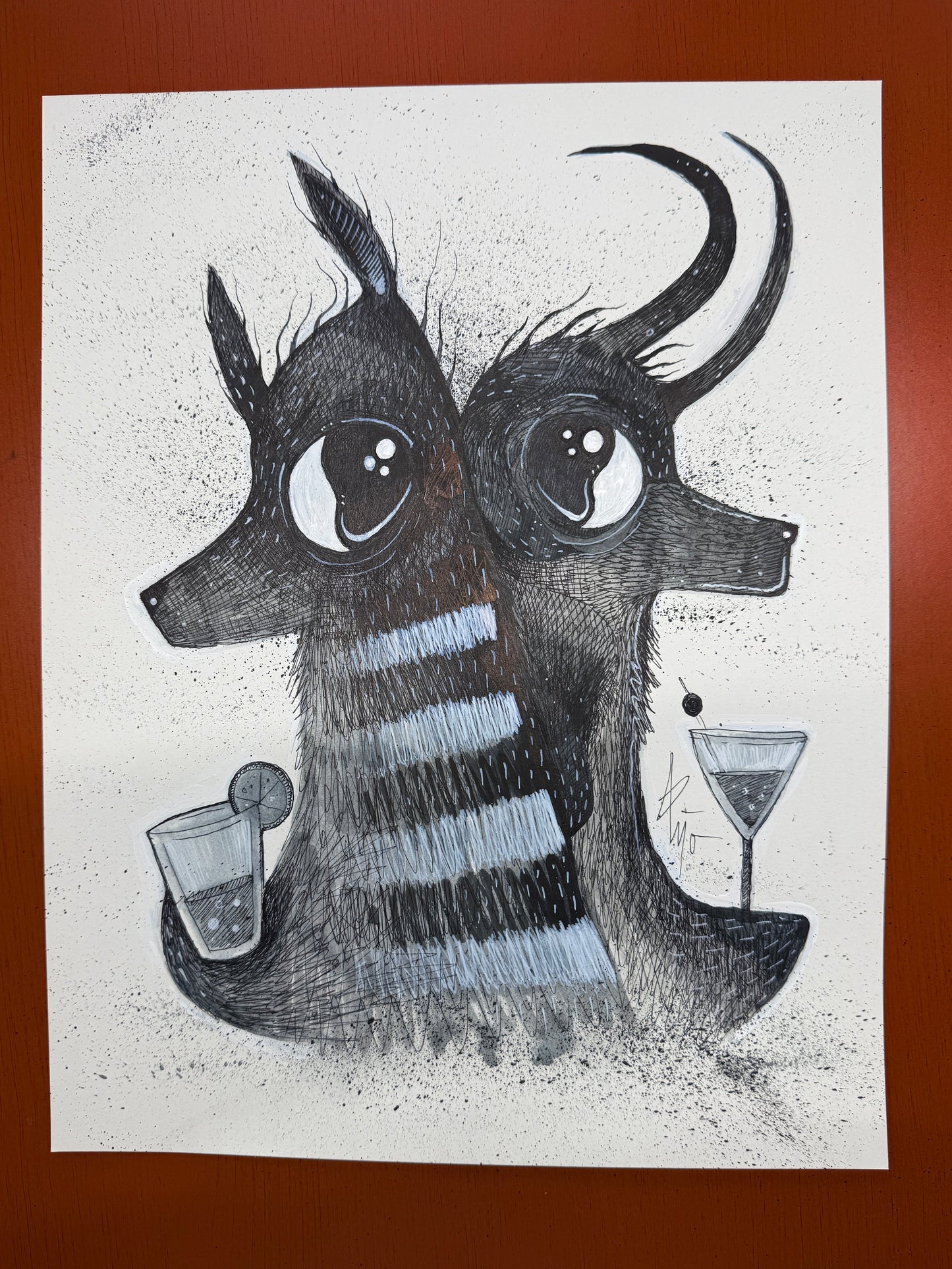 “Locking Eyes.” original painting by BrooklynSnobs