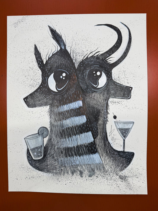 “Locking Eyes.” original painting by BrooklynSnobs