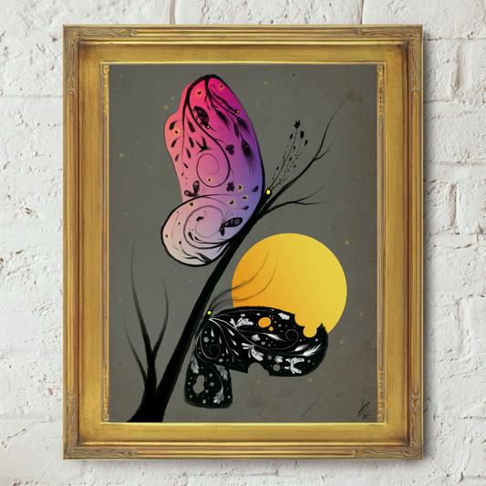 The Moth and the Butterfly | Limited Edition Fine Art Print (11x14)