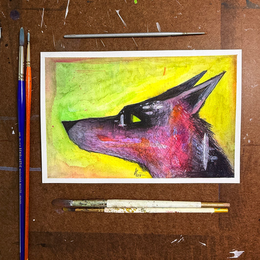 Dreaming of the creatures that protect me - Original Painting - 9x6