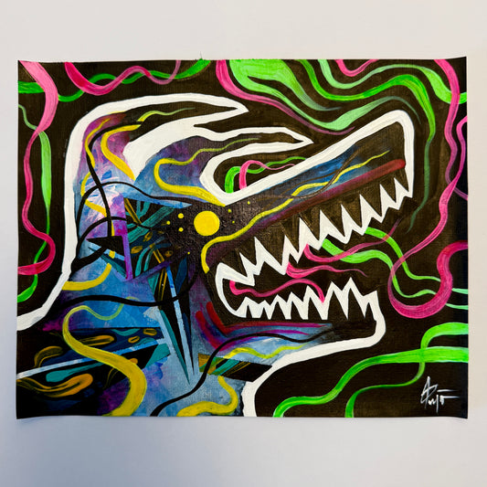 The Energy Within. Original Painting 8x10 Canvas