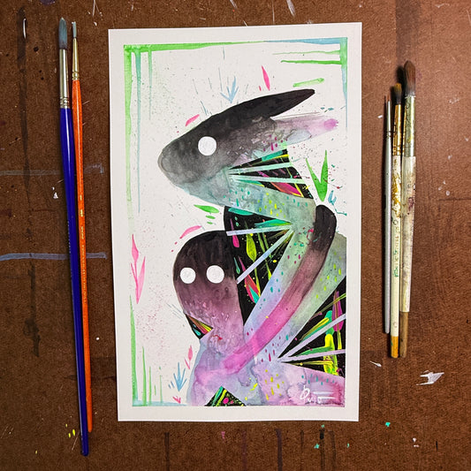 I will never forget the sound of your heart - Original Painting - 11x7