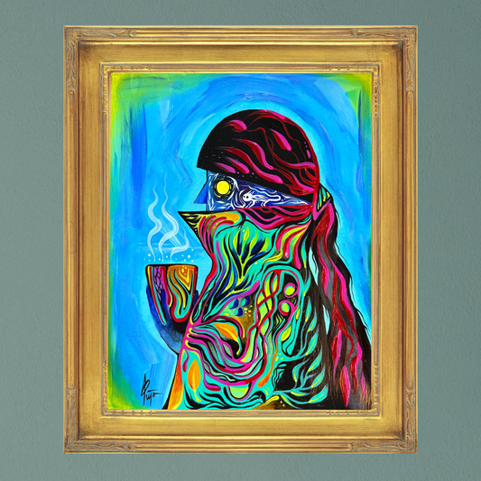 “Lucid Drinking” Original Painting by BrooklynSnobs