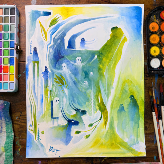 “Speaking of Fiction” Original Painting by BrooklynSnobs