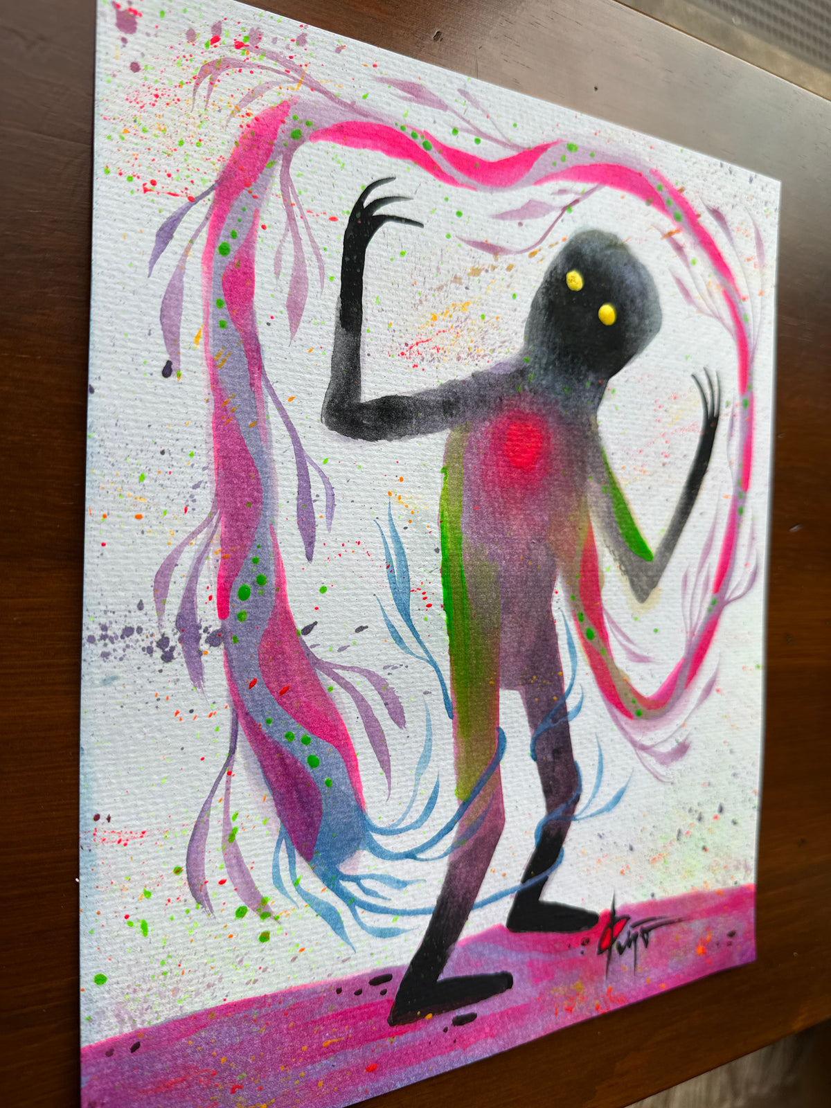 Soul Taking Hold | 11x9 Original Mixed Media Painting