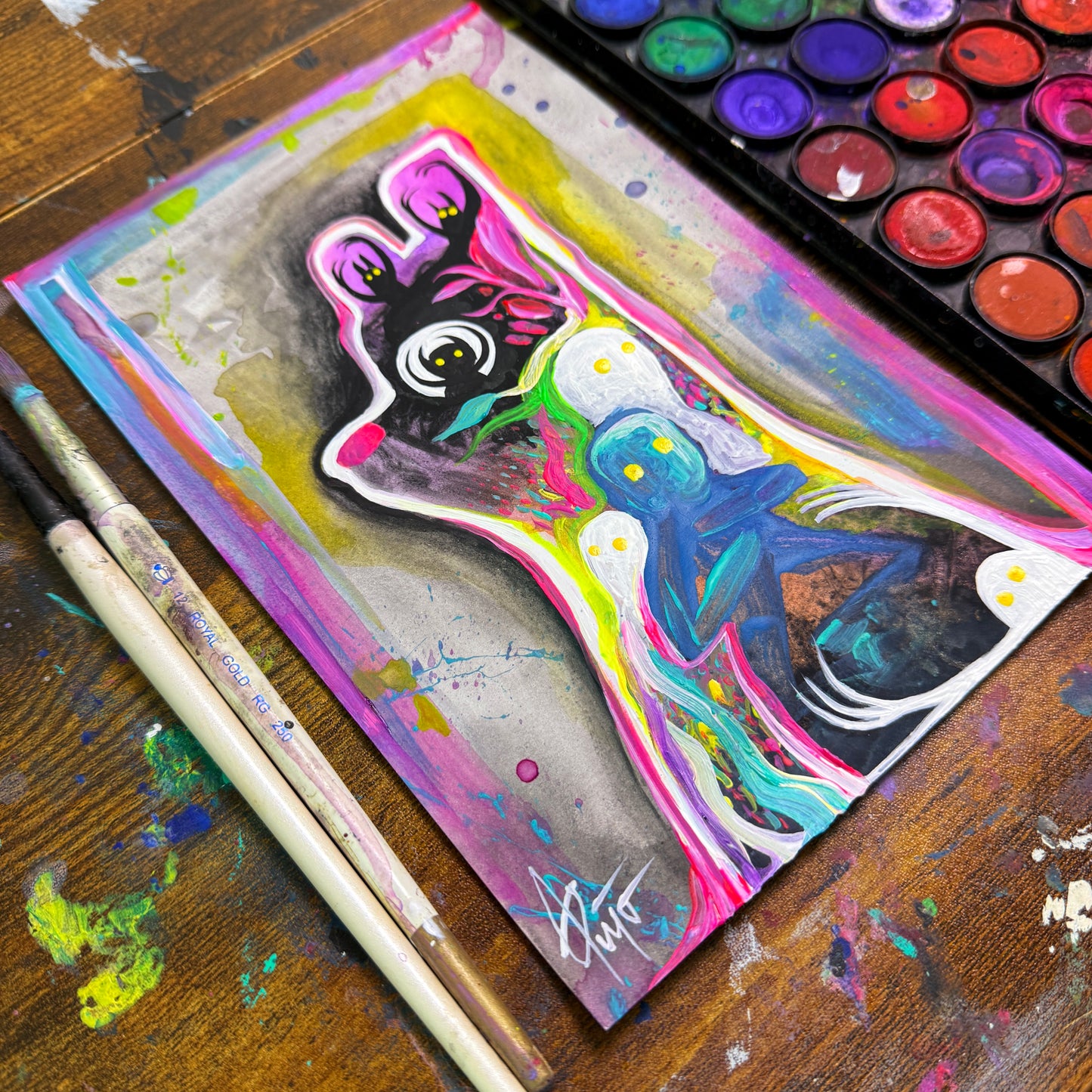 Lost. Original Painting 8.5x5.5