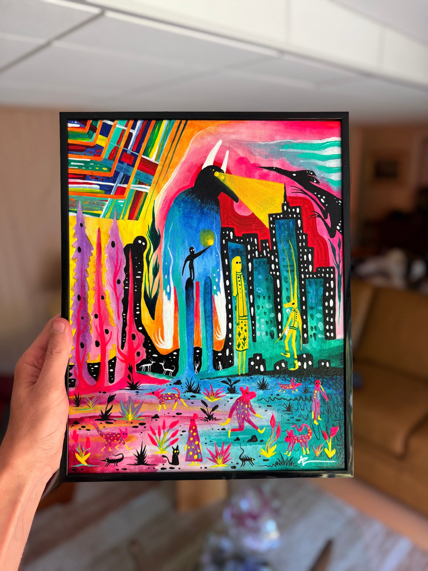“The City Is Breathing” Original Painting by BrooklynSnobs