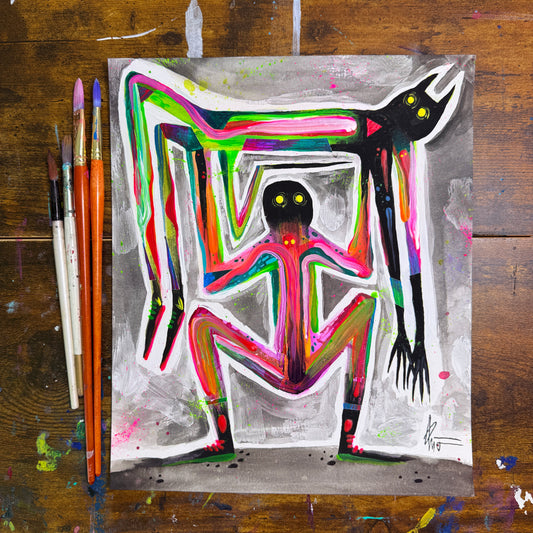 “Throw my Demon” Original Painting by BrooklynSnobs