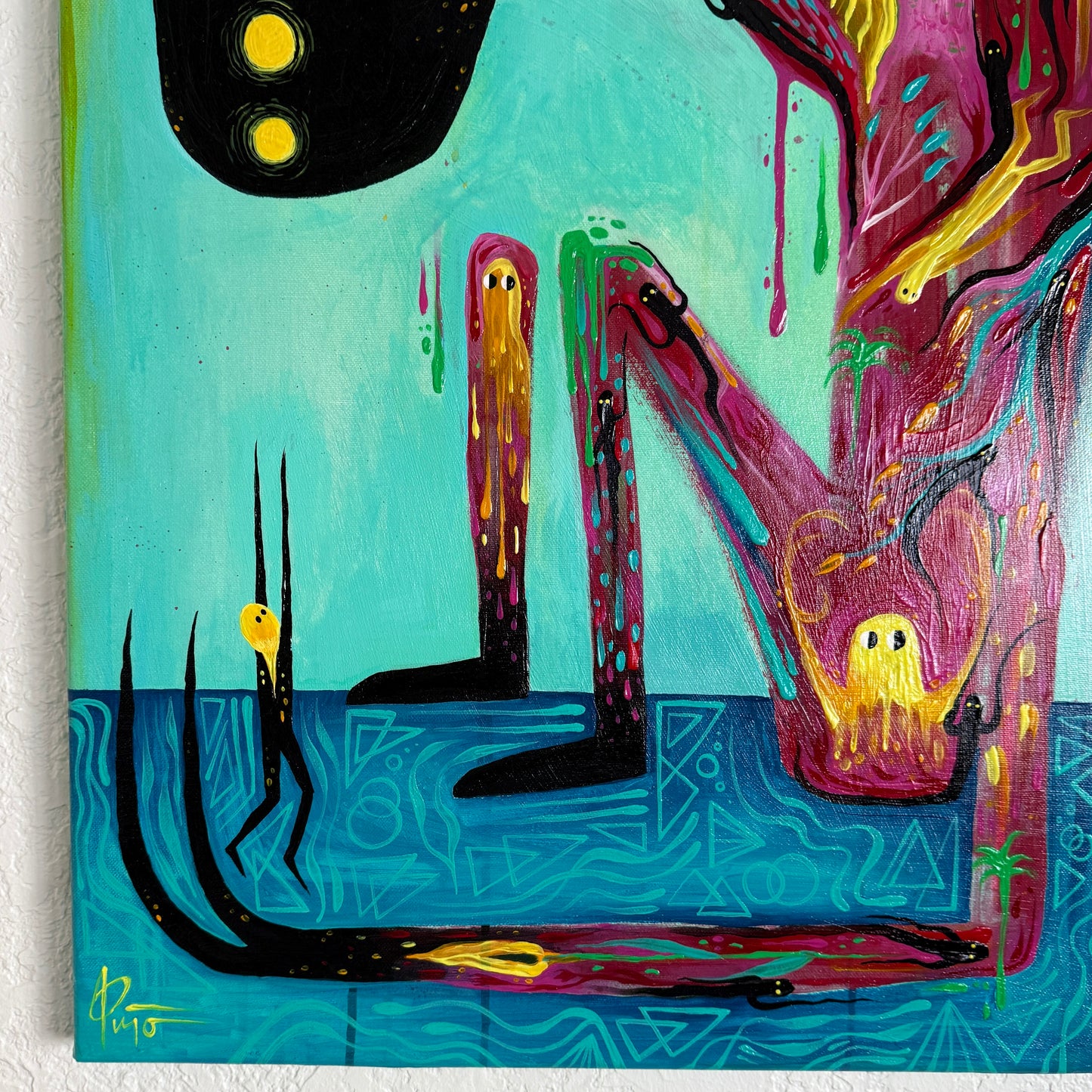 “Humbling The Ego”. Original Acrylic Painting on 24x20x1 Wrapped Canvas