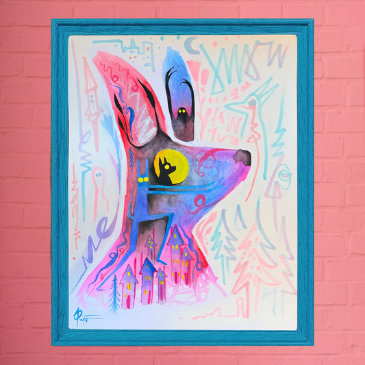 “Moonlight Creature” Original Painting by BrooklynSnobs